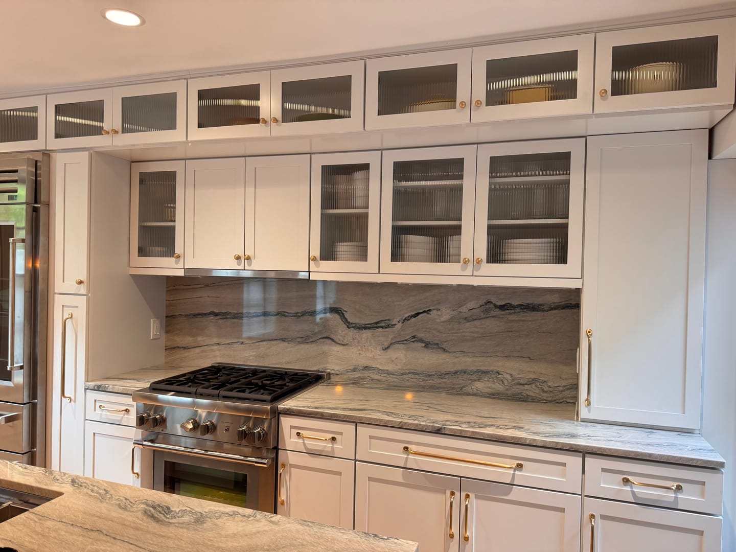 Customer photo review of Serene Cabinet Pulls - Brass Brushed