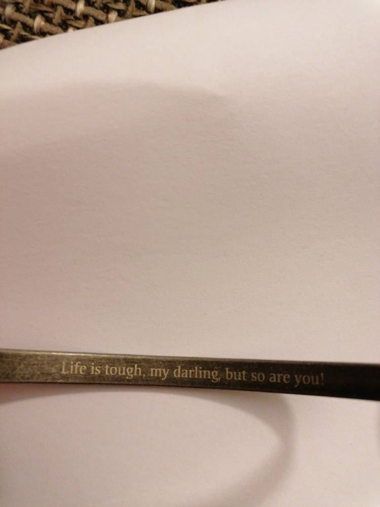 Customer photo review of Personalisierter Armreif gehämmert mit Innengravur