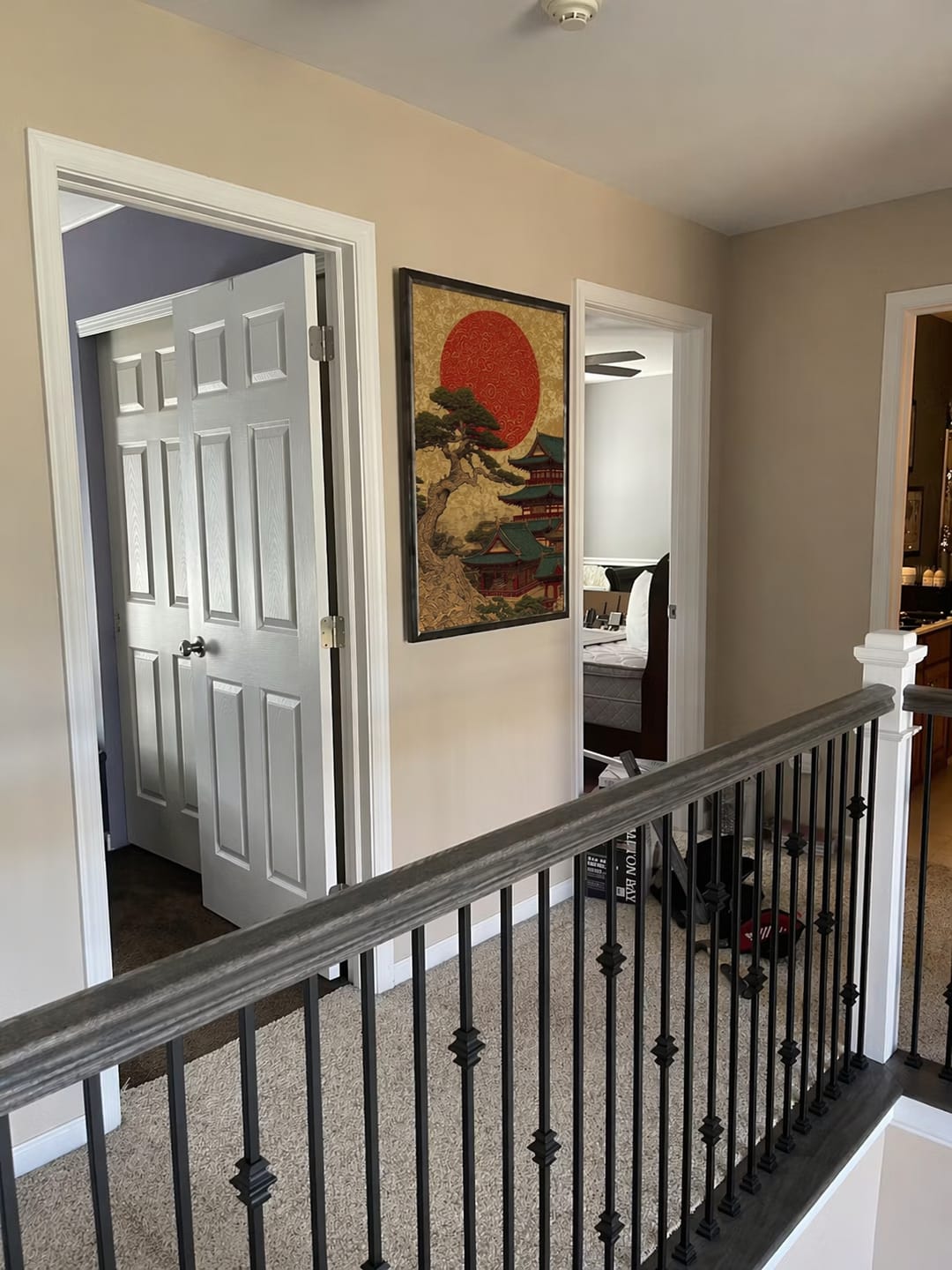 Customer photo review of Kyoto Wall Art | Scarlet Sun Over Kyoto