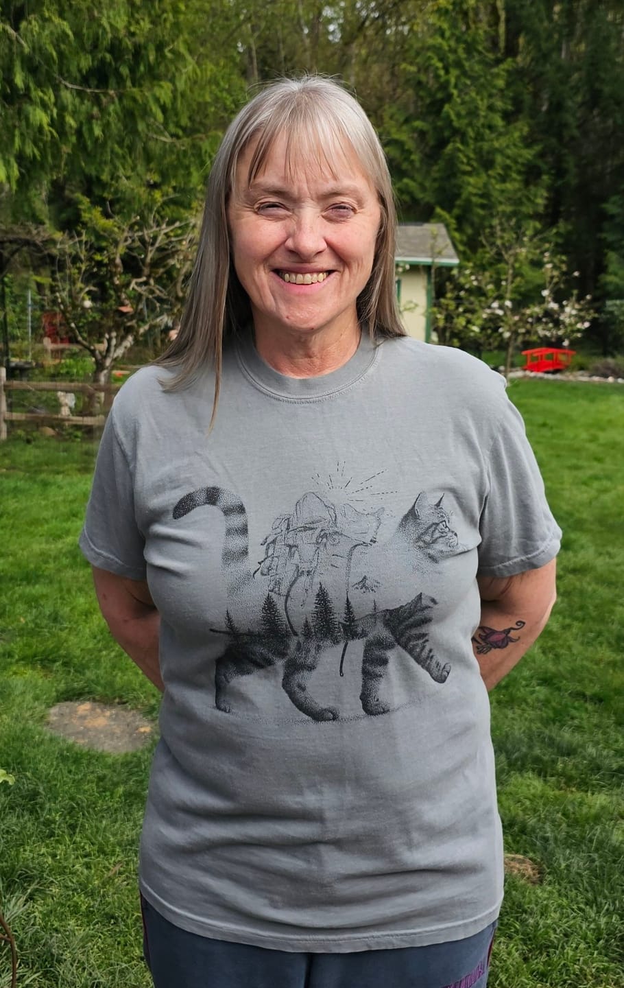 Customer photo review of Roaming Kitty T-Shirt