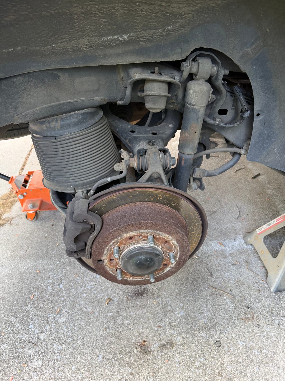 Customer photo review of 2008-2022 Toyota Sequoia Rear Air Suspension Conversion/Delete Kit (TR3RB)