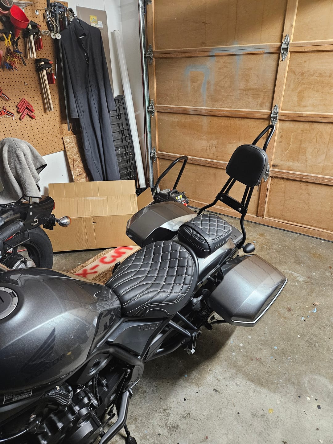 Customer photo review of Iron Born Blade 25" Sissy Bar with Foldable Luggage Rack for Honda Rebel 1100 CMX1100 Matte Black