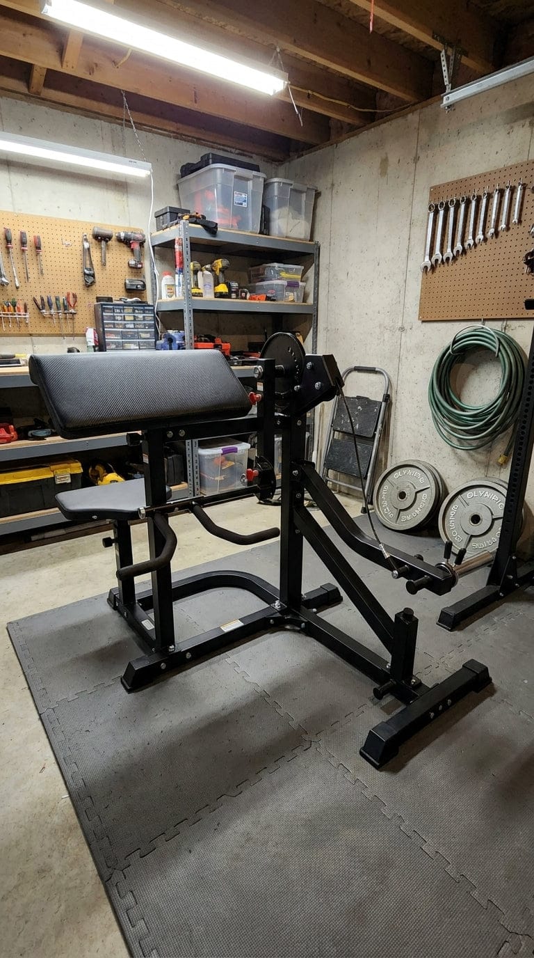 Customer photo review of Plate Loaded Bicep & Tricep Machine