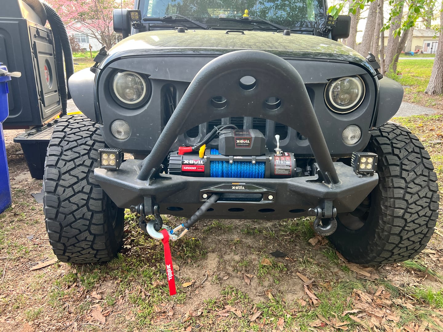 Customer photo review of X-BULL Electric Winch 12000 LBS 12V Synthetic Rope SUV Jeep Truck 4WD