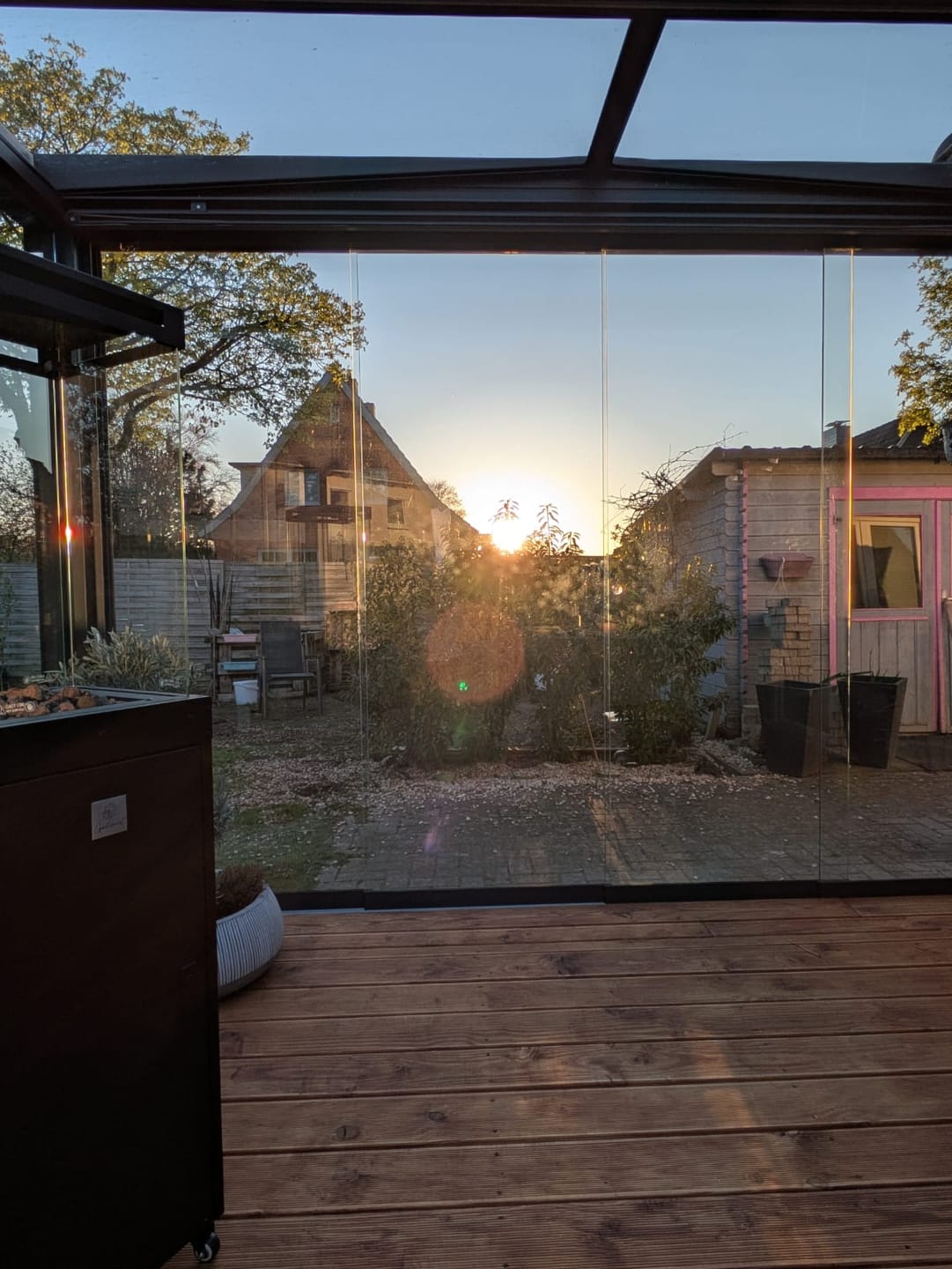 Customer photo review of Gartenzeit® Gas-Terrassenheizer mit Glaszylinder inkl. Abdeckung