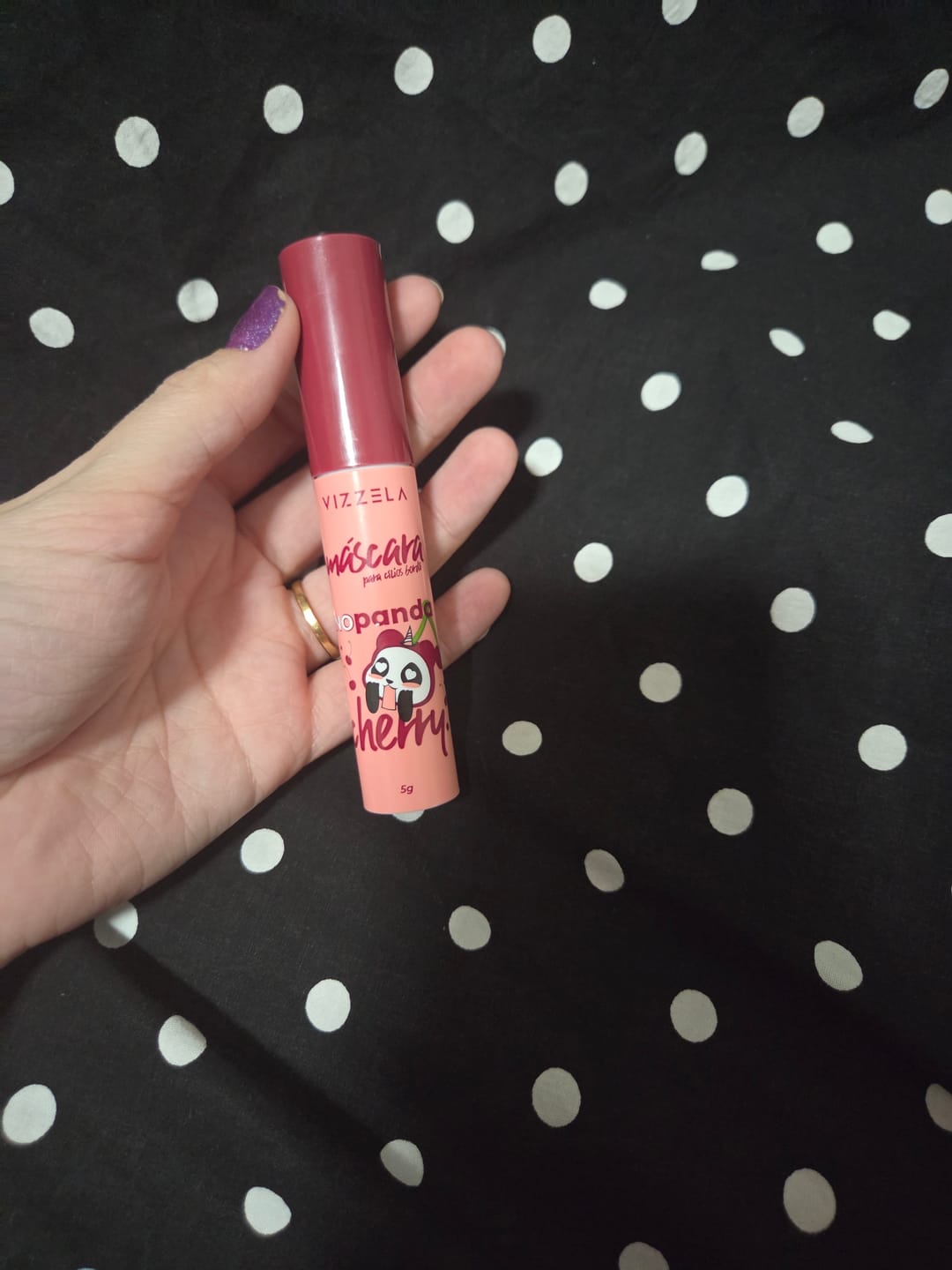 Customer photo review of Máscara para Cílios No Panda Cherry - Bordô