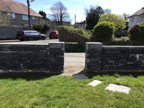 Customer photo review of Kota Black Indian Limestone Walling - 275 x 100 x 70mm - Tumbled