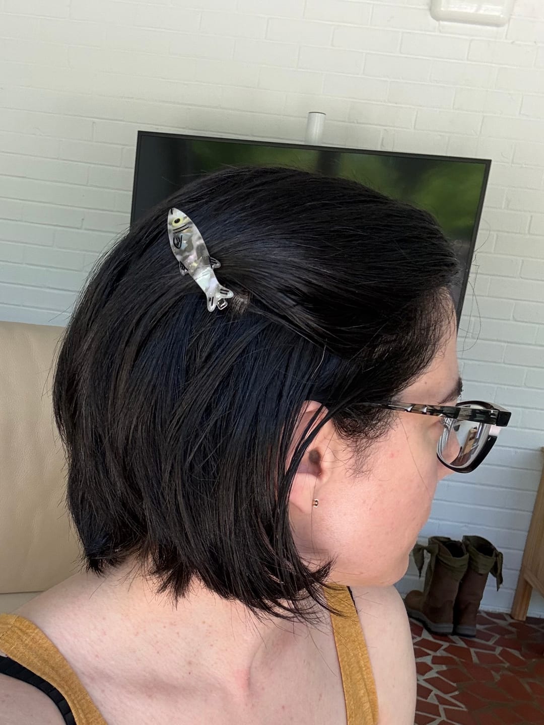 Customer photo review of Sardine Alligator Hair Clip Set