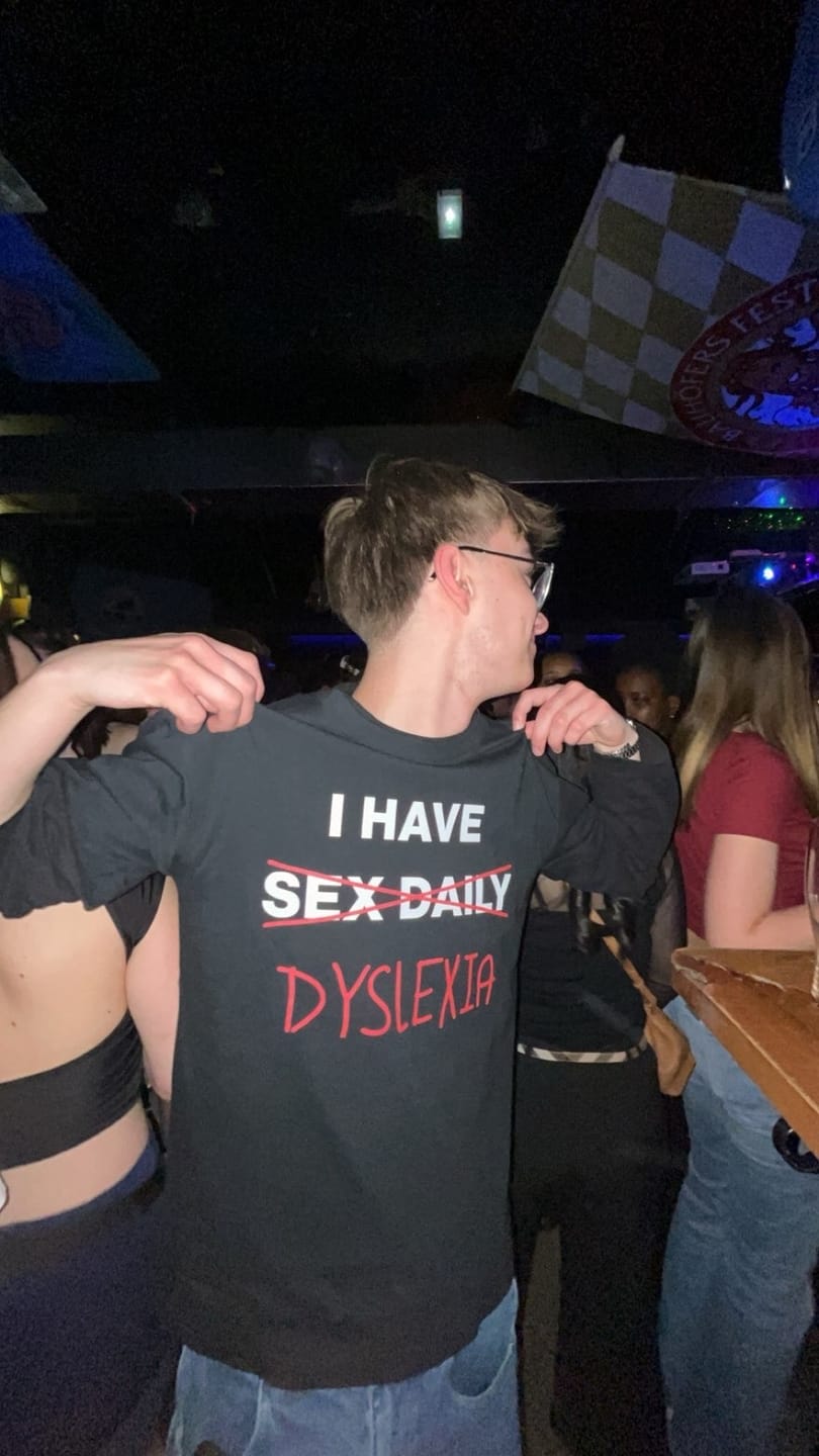 Customer photo review of I Have Dyslexia T-shirt