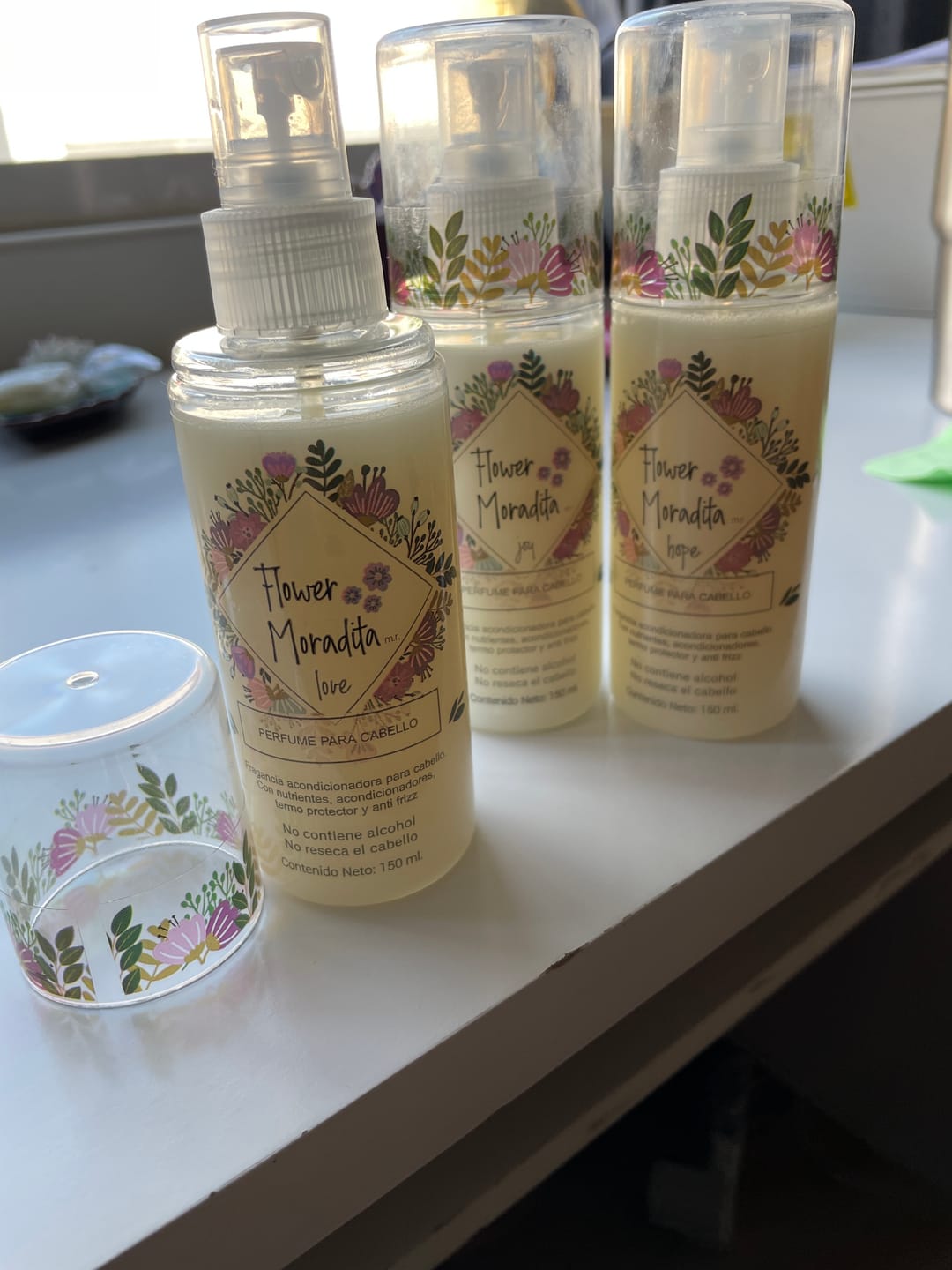 Customer photo review of Kit 3 Perfumes para cabello de 150ml + Travel Size Gratis