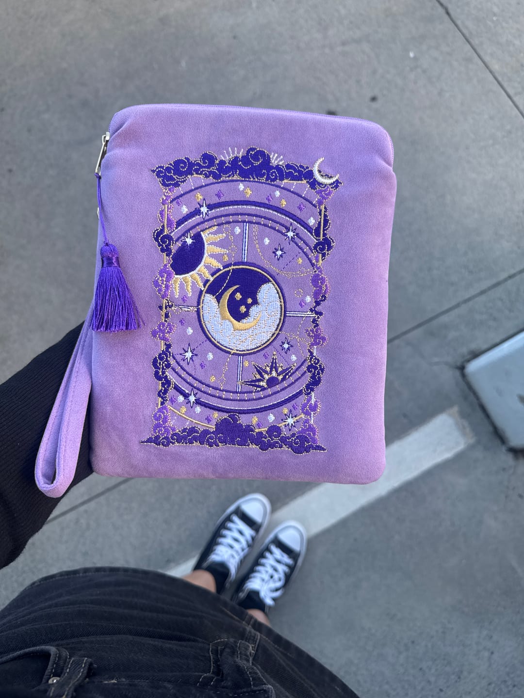 Customer photo review of Otherworldly eReader Sleeve - Lilac