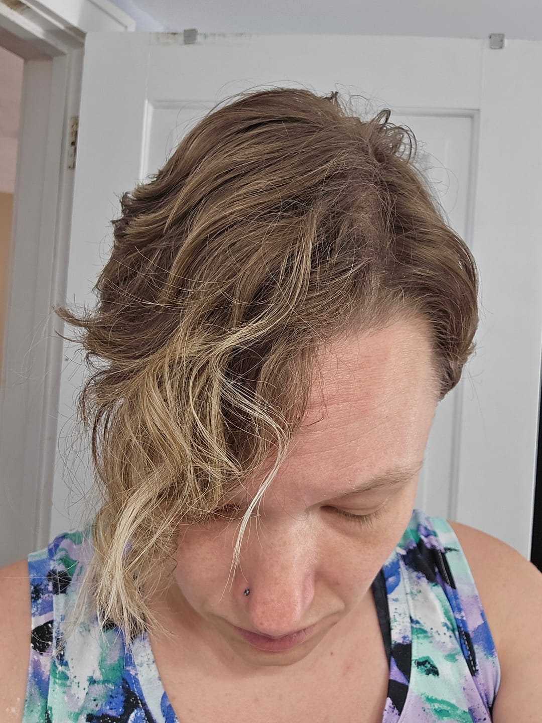 Customer photo review of Volumizing Dry Shampoo Powder in Grapefruit 2 oz. - Organic Ingredients