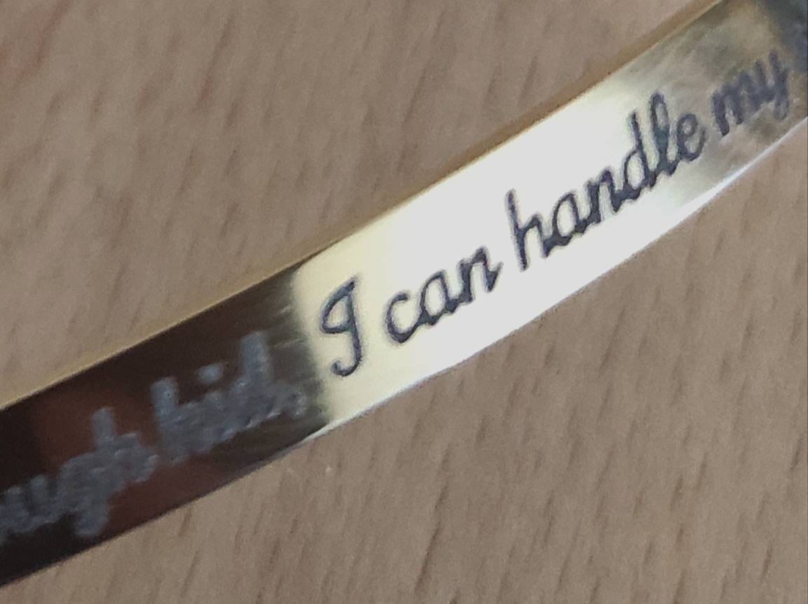 Customer photo review of Personalisierter Armreif mit Gravur