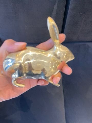 Customer photo review of Golden Rabbit Brass Idol – Auspicious Vastu Remedy for Wealth Attraction & Prosperity | Ideal for North Direction, Office Desk & Home Entrance | 13 x 4.5 x 11.5 cm | 670 g