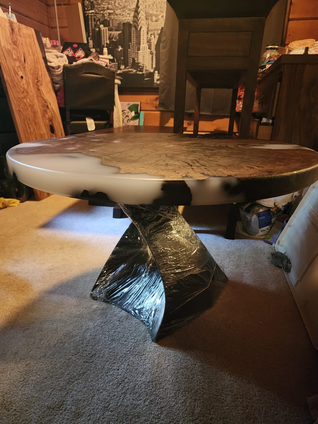 Customer photo review of Coffee Table Base 121 Tulipe 16.2" H Mid-Century Modern Style