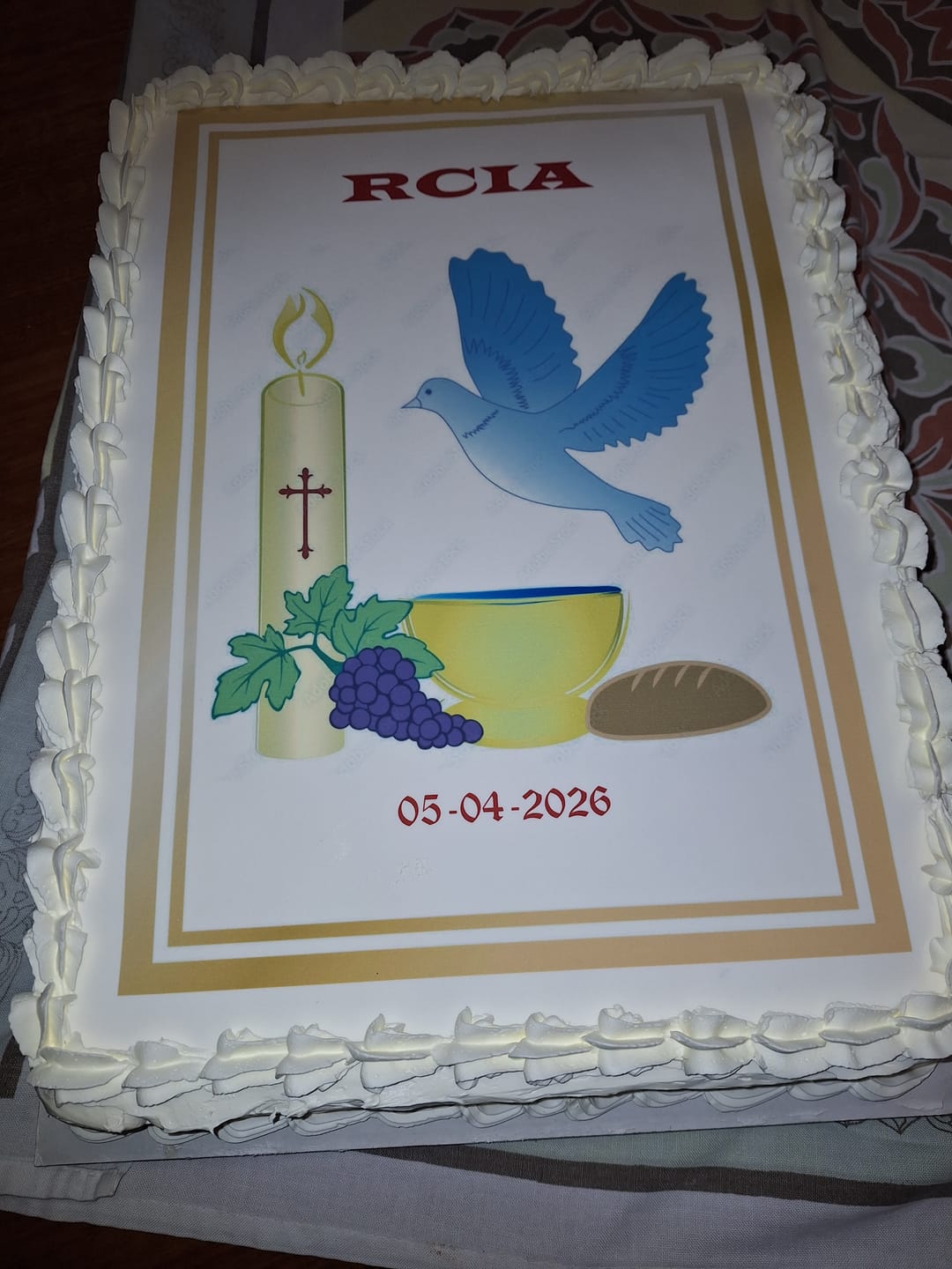 Customer photo review of A3 Rectangle Custom Edible Icing Image