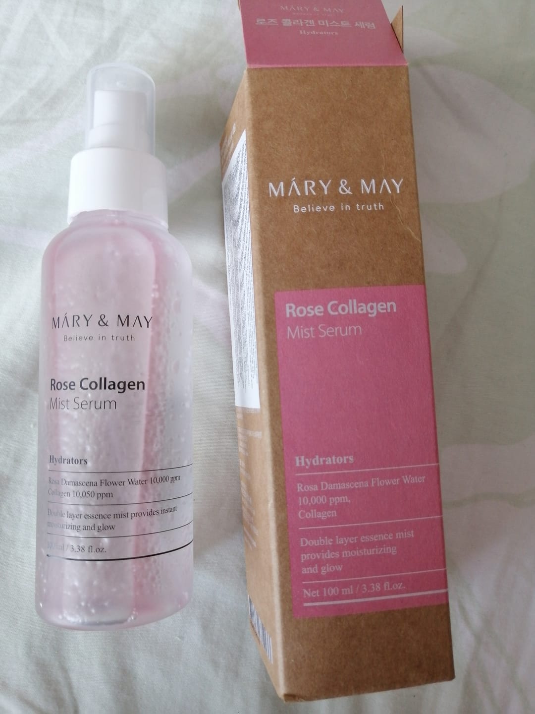Customer photo review of Sejas mists-serums MARY&MAY Rose Collagen Mist Serum