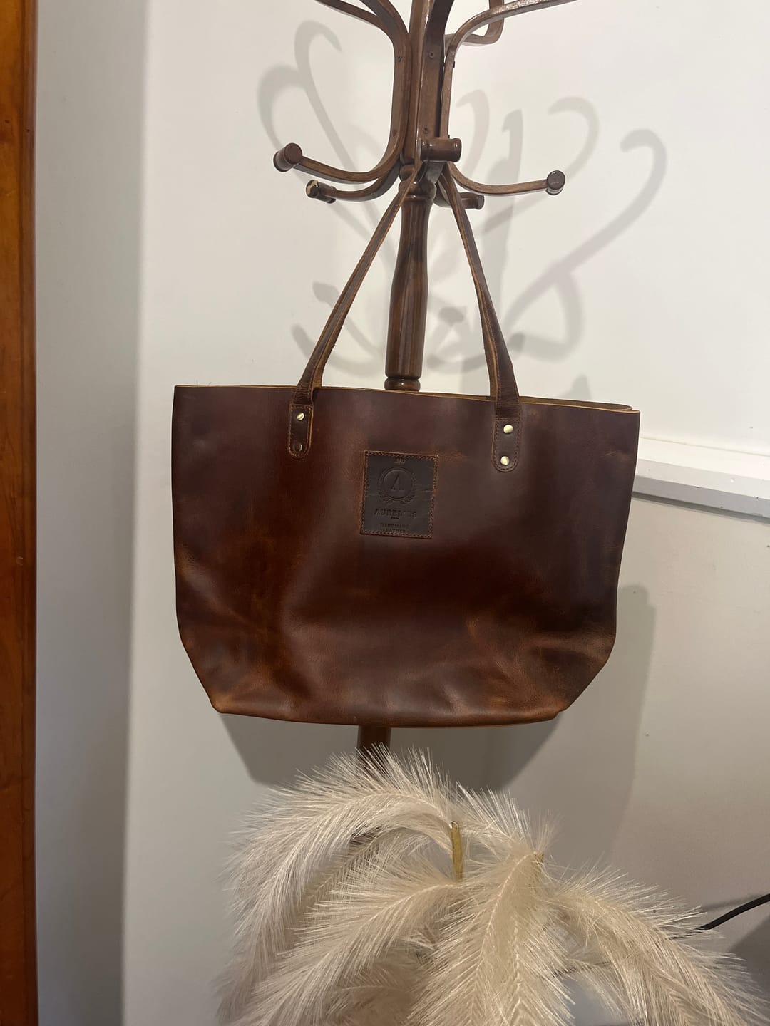 Customer photo review of Chester Leather Tote mini