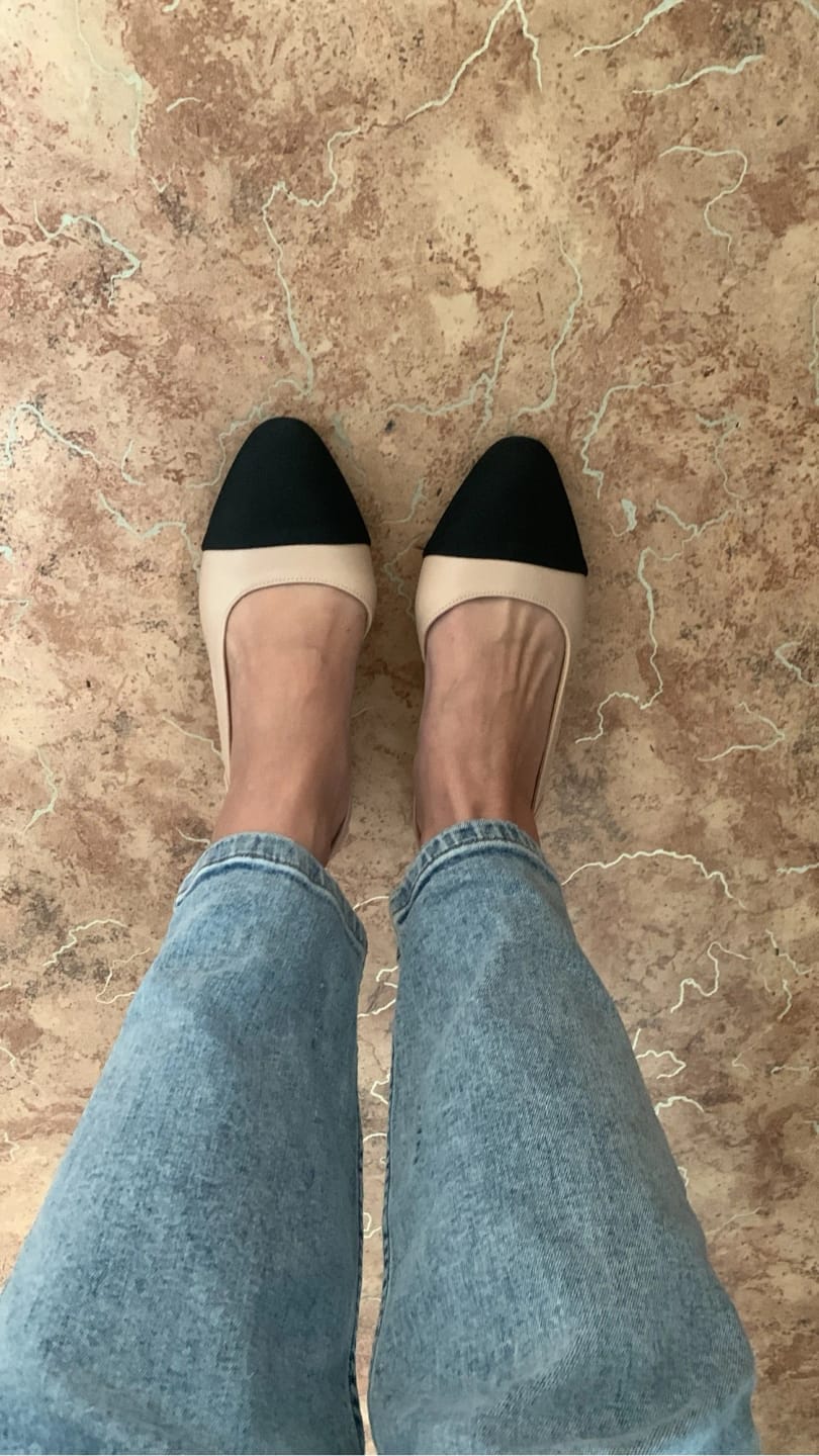 Customer photo review of Maren Mixed Color Comfort Sandals