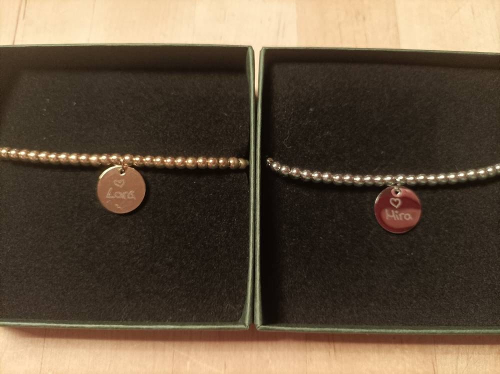 Customer photo review of Coin Damenarmband mit Gravur