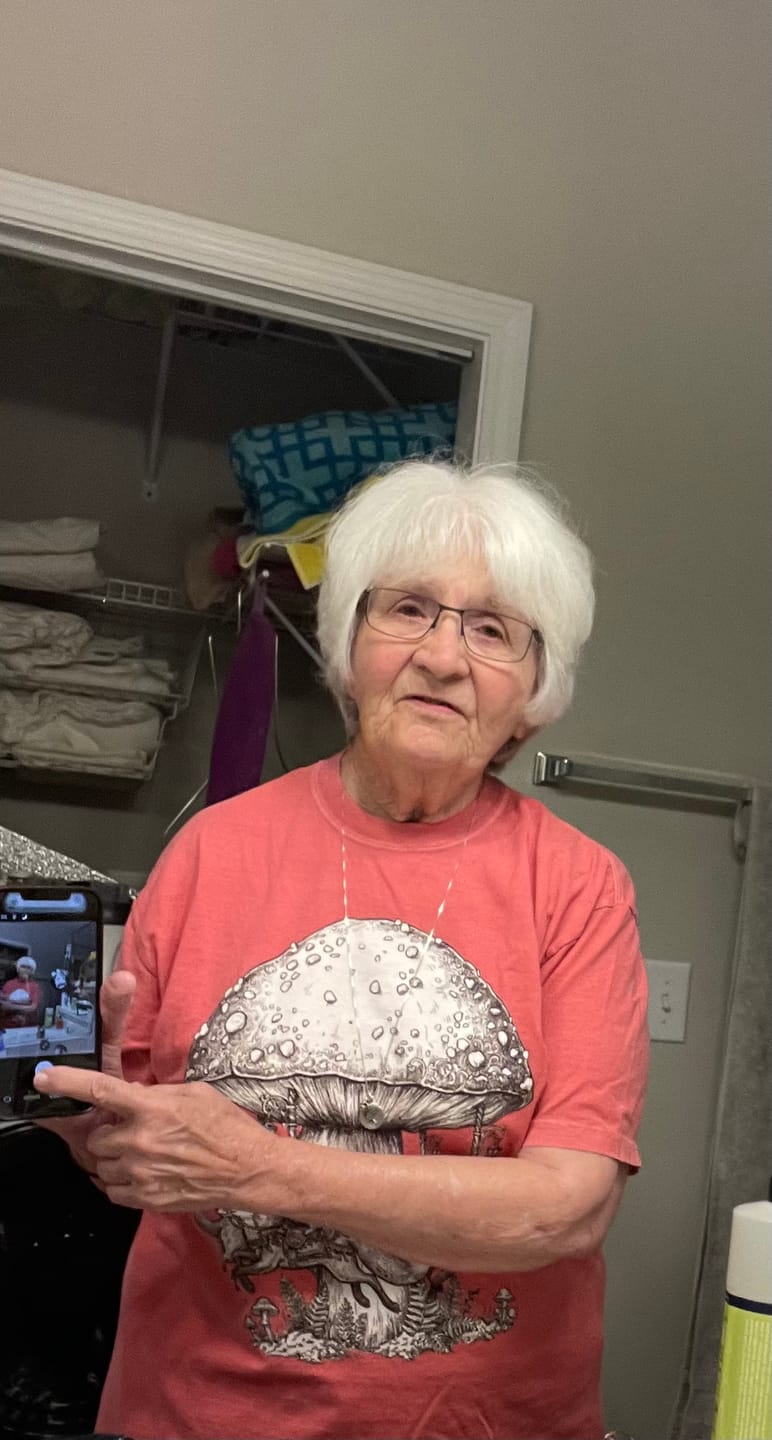 Customer photo review of Mushroom Circus T-Shirt