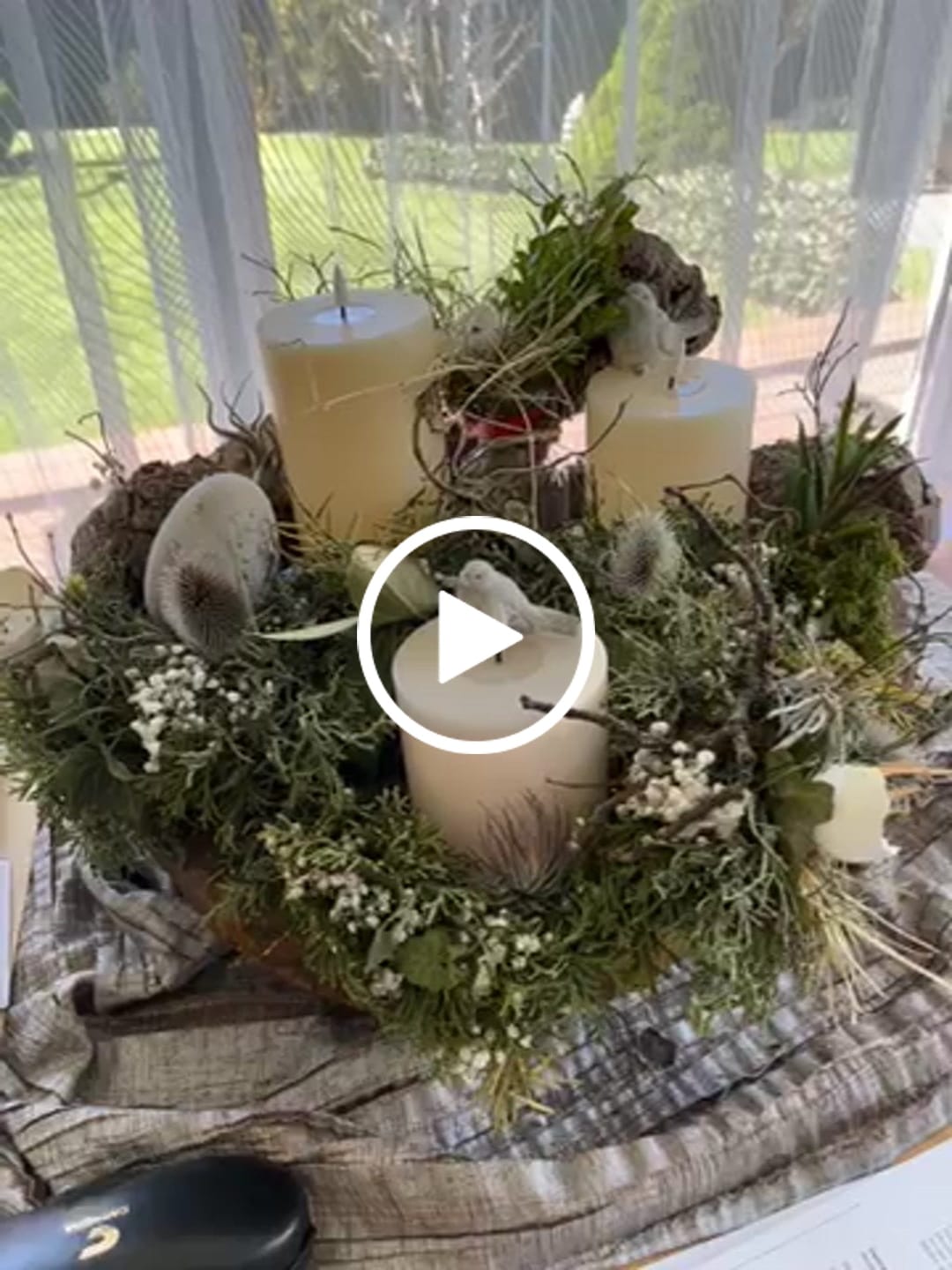 Customer video review of LED Bloklys Ø 10 x 15 cm Cream