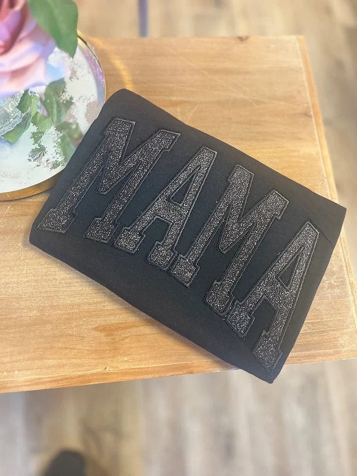 Customer photo review of Custom Embroidered Applique Glitter Mama Sweatshirt - Gift for Mom