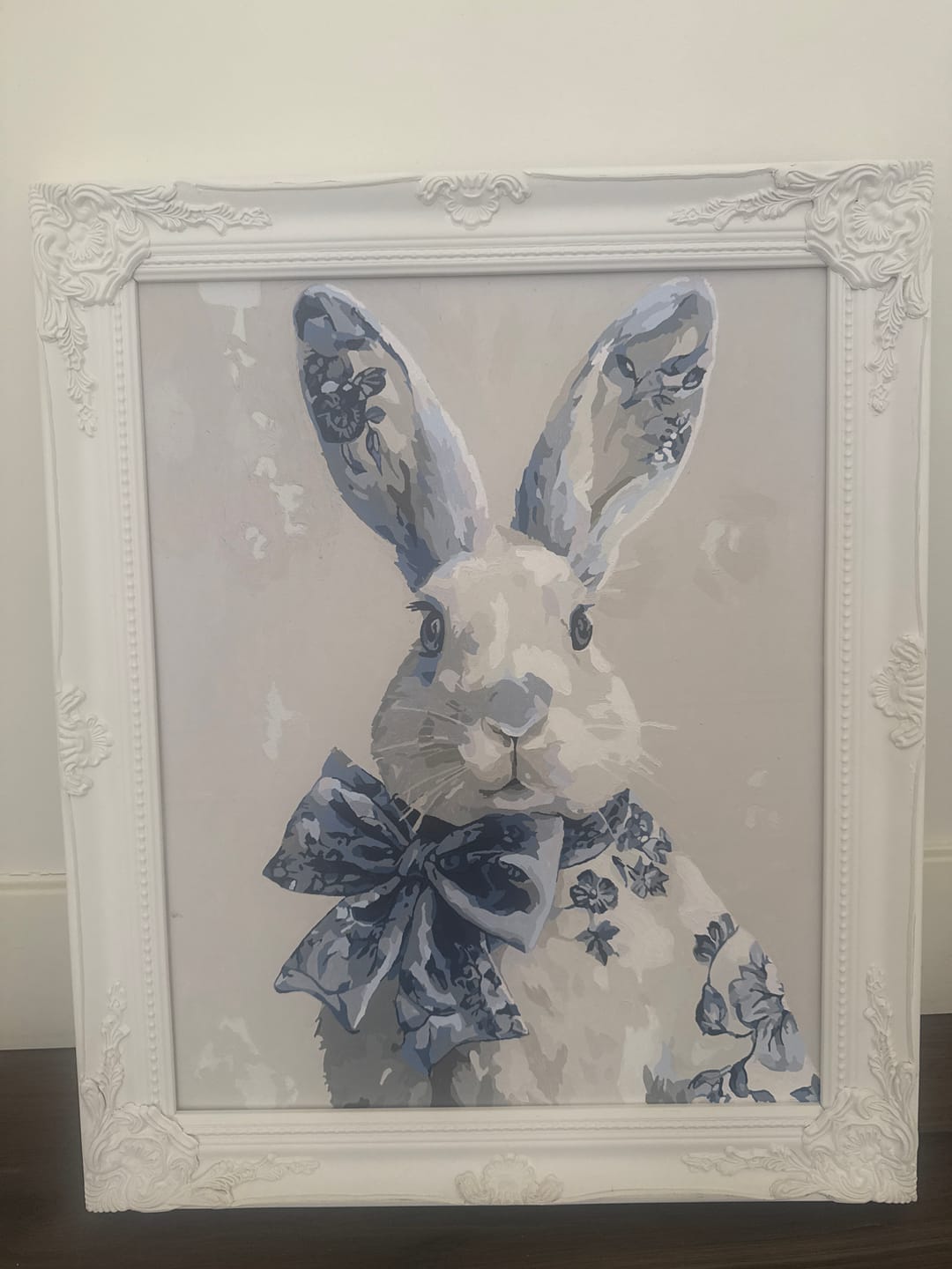 Customer photo review of Delft Blue Bunny | Paint by Number