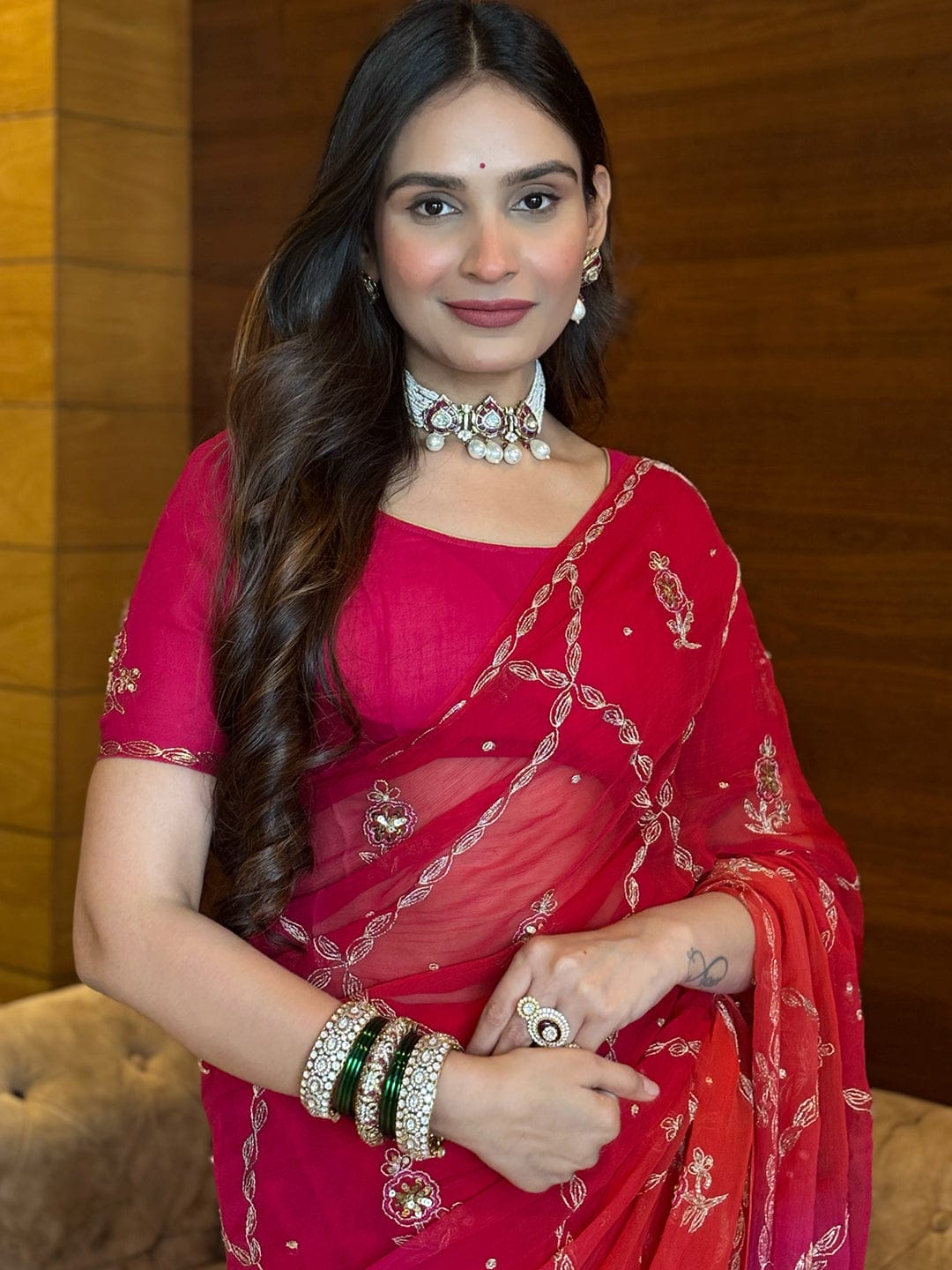 Customer photo review of Nolya Kundan Necklace Set