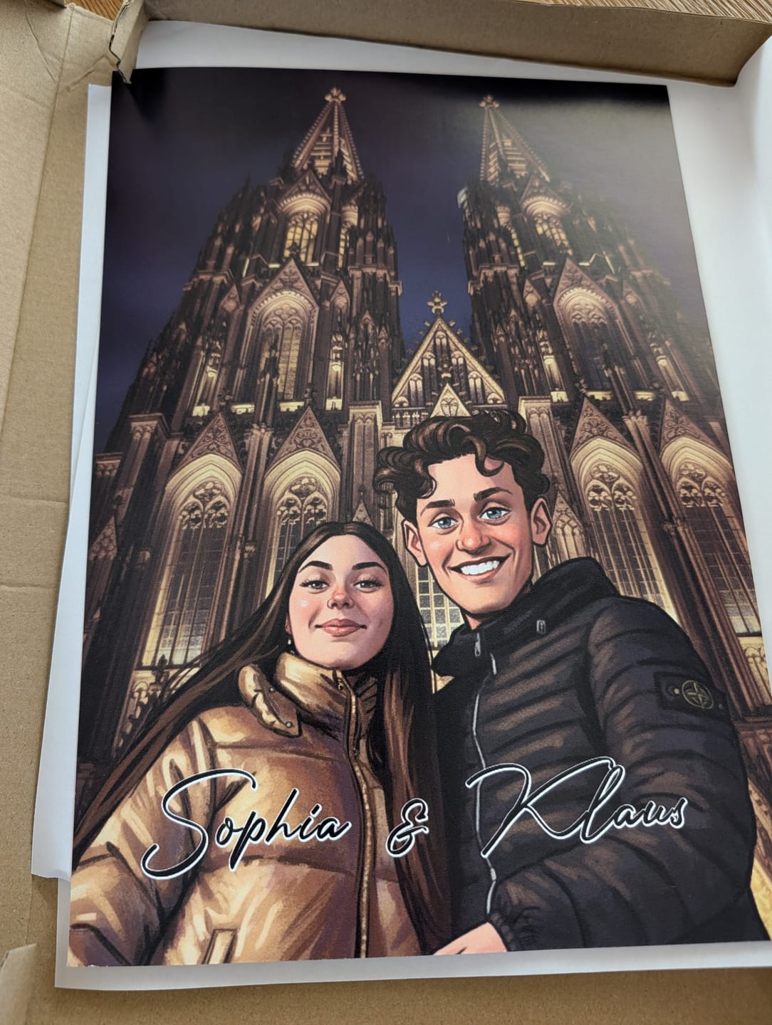 Customer photo review of ColorSketch Poster Dein Foto als handgezeichnete Karikatur