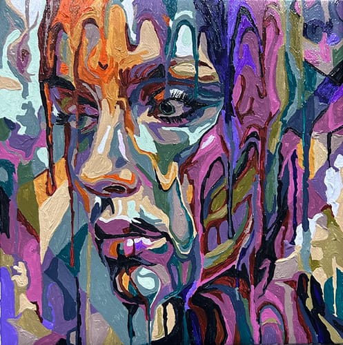 Customer photo review of Geometric Melting Face Closeup
