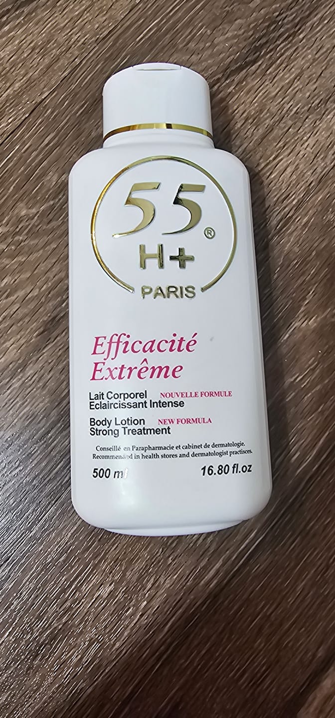 Customer photo review of 55H+ Paris Efficacite Extreme Lotion 16.8 oz
