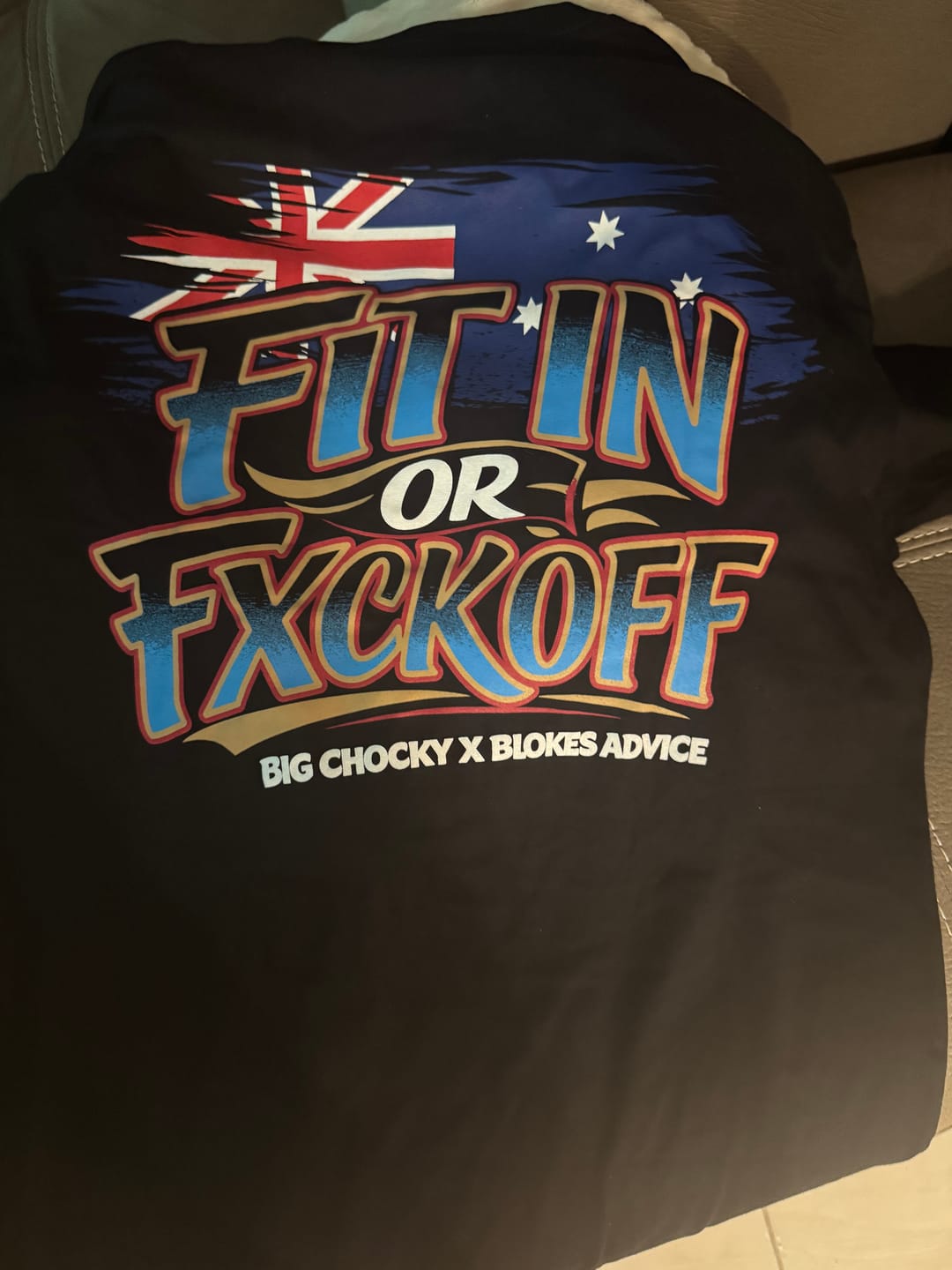Customer photo review of Big Chocky | Fit In Tee