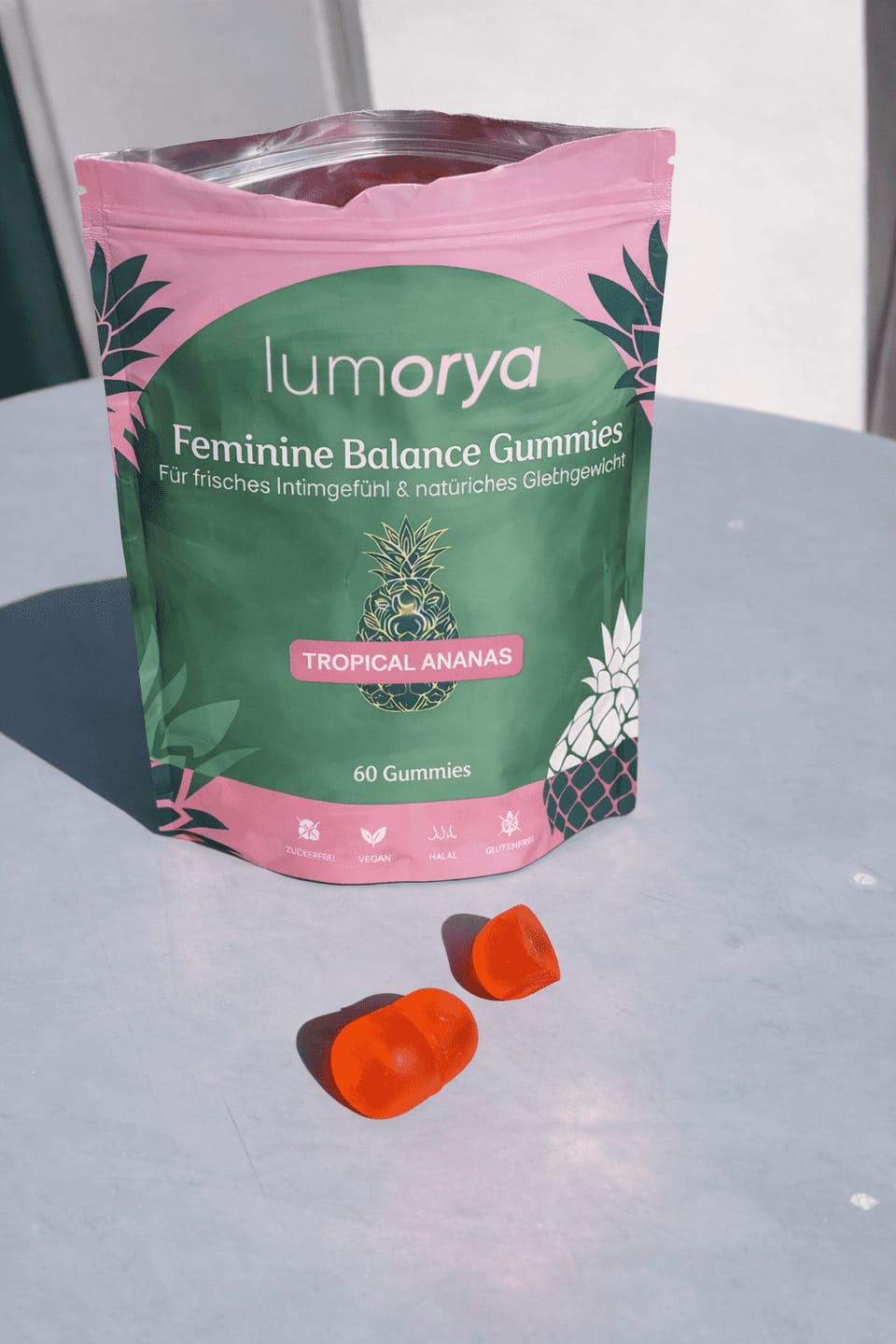 Customer photo review of LUMORYA® - Premium Balance Gummies