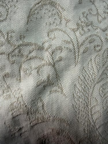 Customer photo review of Contrast-Collar Jacquard Paisley All-Over Cotton Denim Shirt