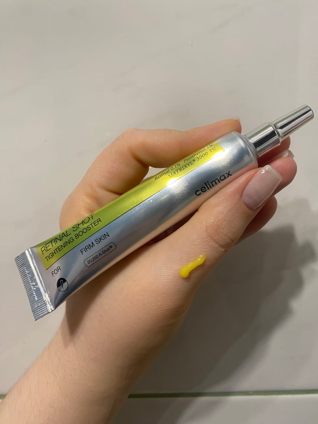 Customer photo review of Liftinga efektu piešķirošs krēms-būsteris ar retinālu Celimax THE -A Retinal Shot Tightening Booster