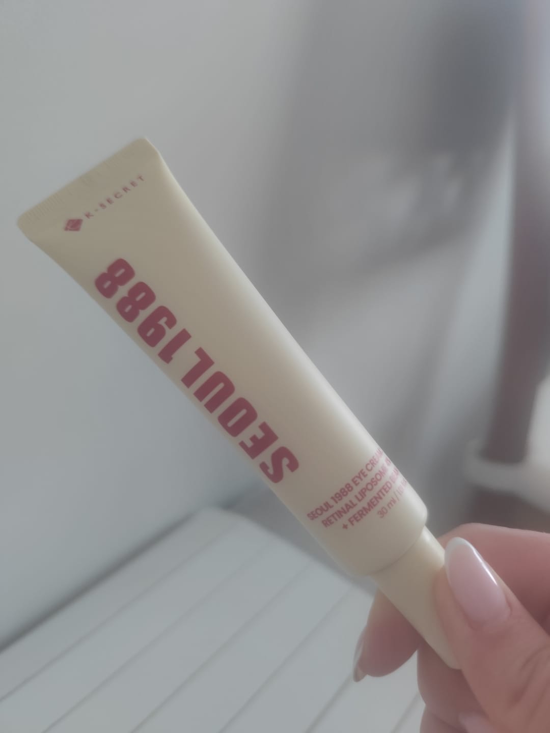 Customer photo review of Acu krēms ar liposomālo retinālu K-SECRET Seoul 1988 Eye Cream : Retinal Liposome 4% + Fermented Bean
