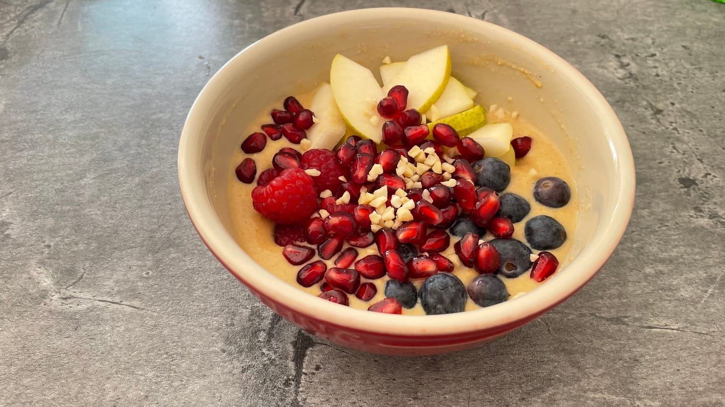 Customer photo review of Mandelprotein Porridge Kokos-Mango 100% BIO