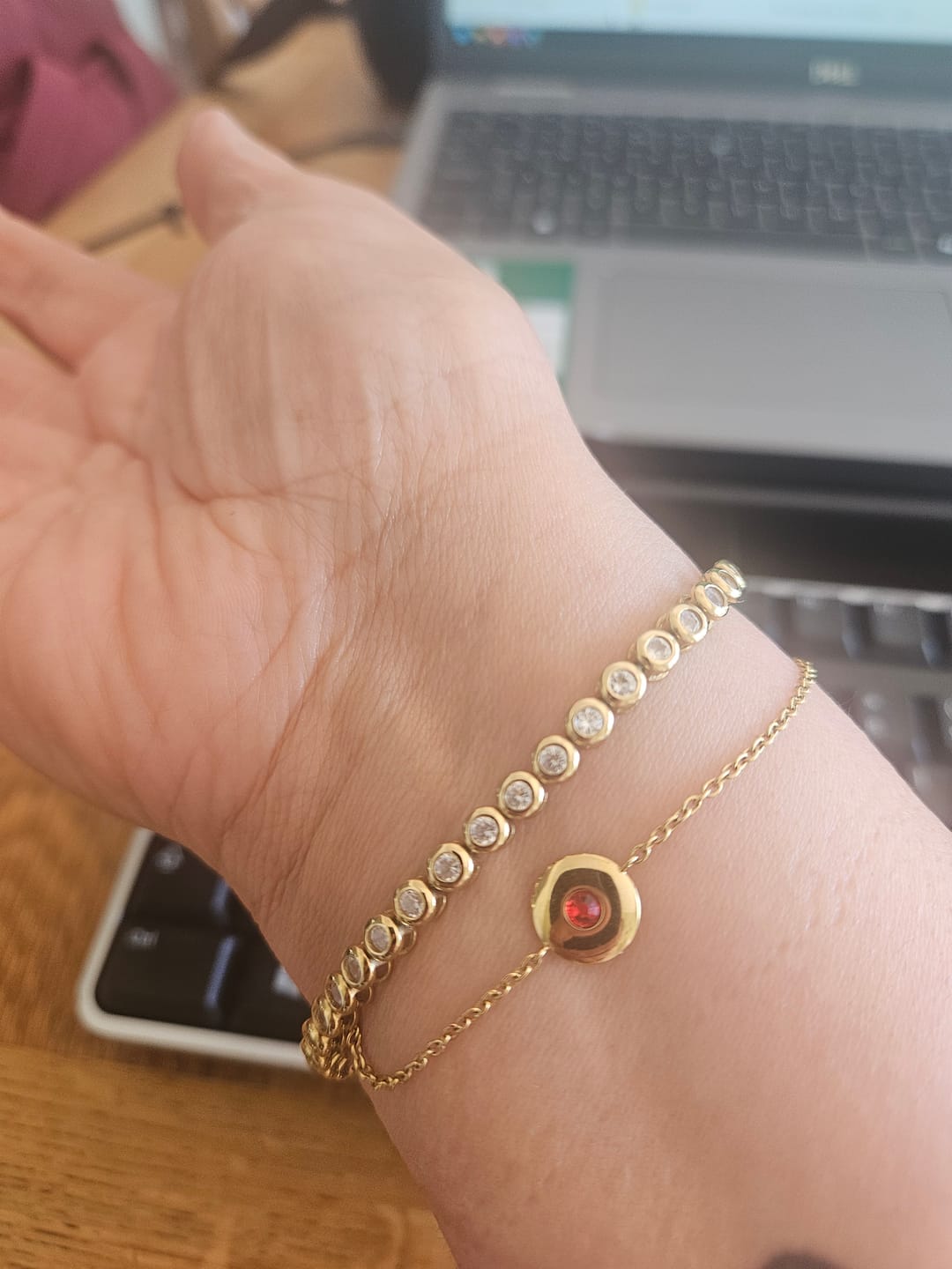 Customer photo review of Classic Bezel Tennis Bracelet