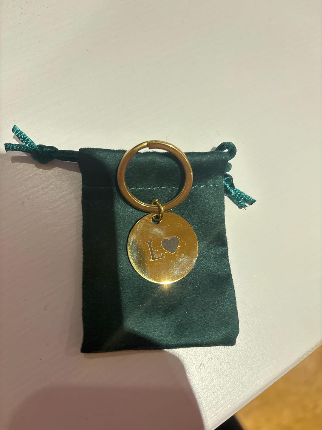 Customer photo review of Runder Schlüsselanhänger mit Gravur