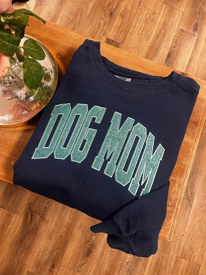 Customer photo review of Custom Embroidered Applique Glitter Mama Sweatshirt - Gift for Mom
