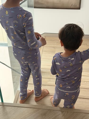 Customer photo review of Rainbow Bear Bamboo Kids Pajamas