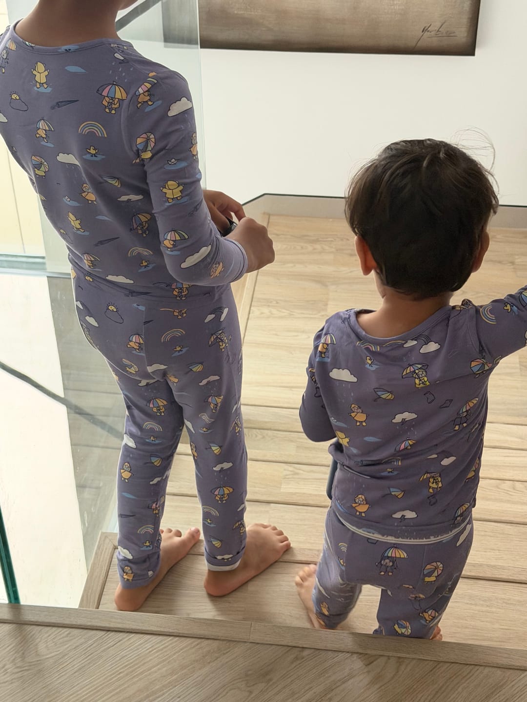 Customer photo review of Rainbow Bear Bamboo Kids Pajamas