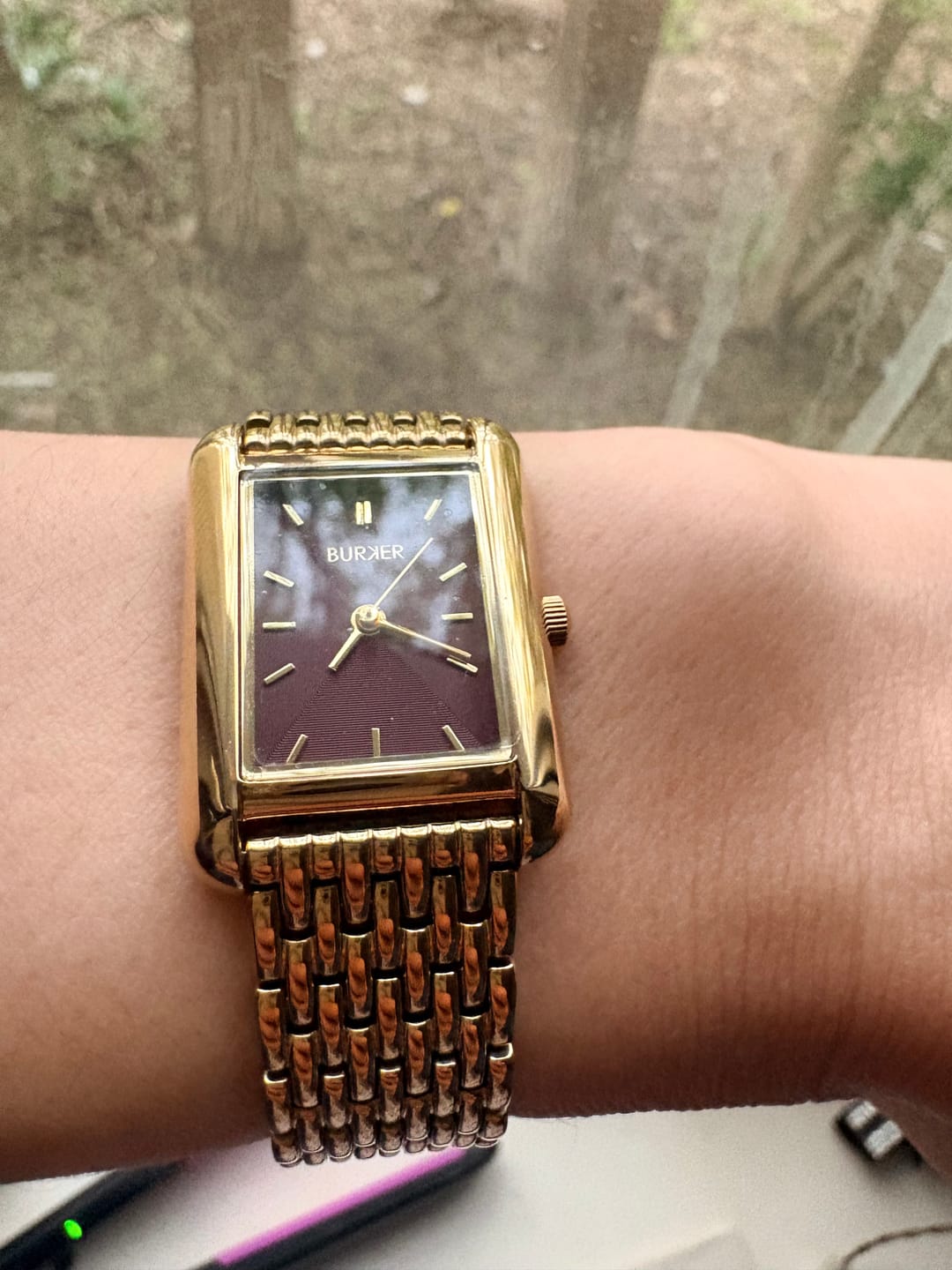 Customer photo review of Olivia Gold Burgundy