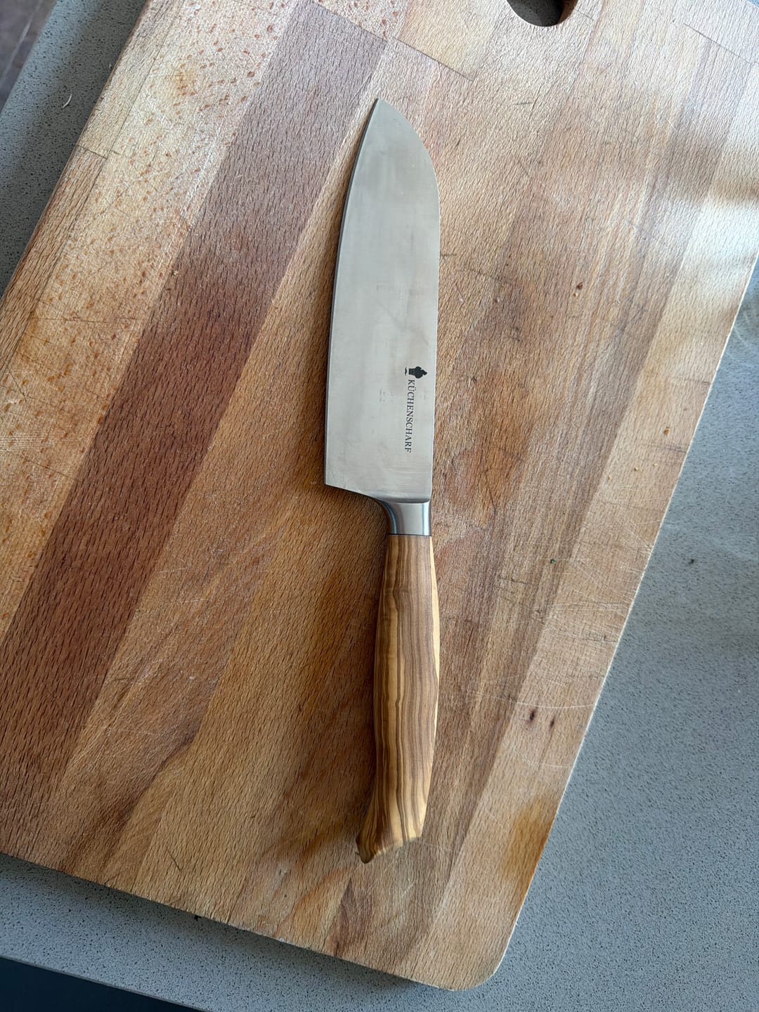 Customer photo review of Küchenscharf Santoku 16 cm (100% Solinger Handwerkskunst)