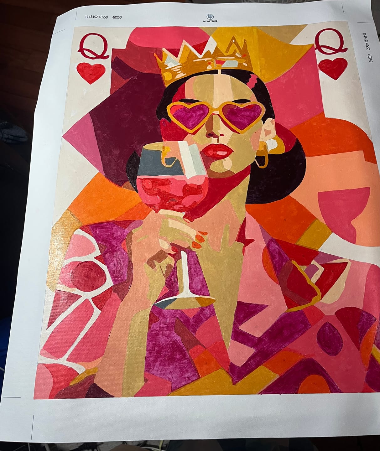 Customer photo review of The queen | Paint by Number