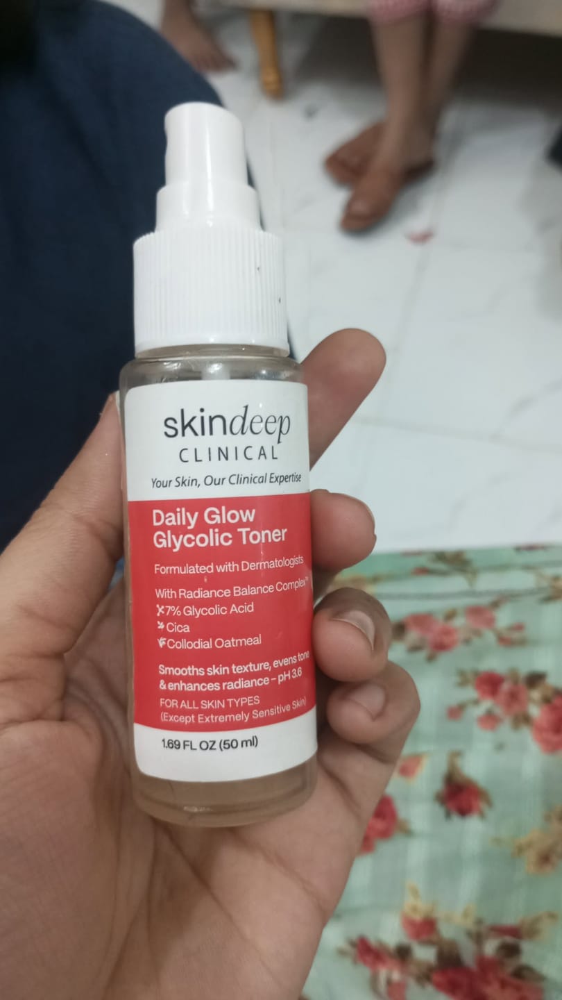 Customer photo review of Daily Glow Glycolic Toner