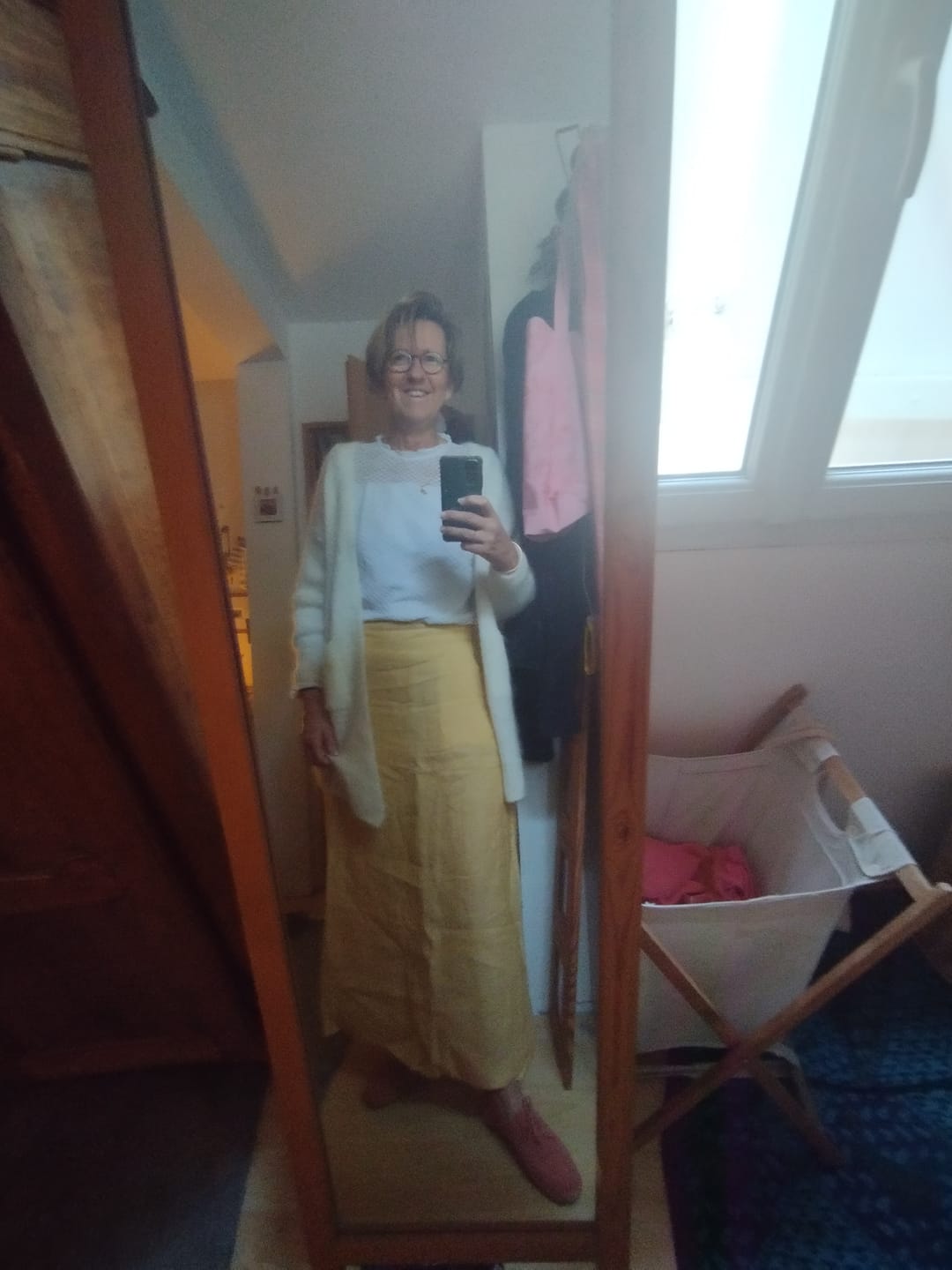 Customer photo review of Bateaux Colette – Rose Boisé cuir velours
