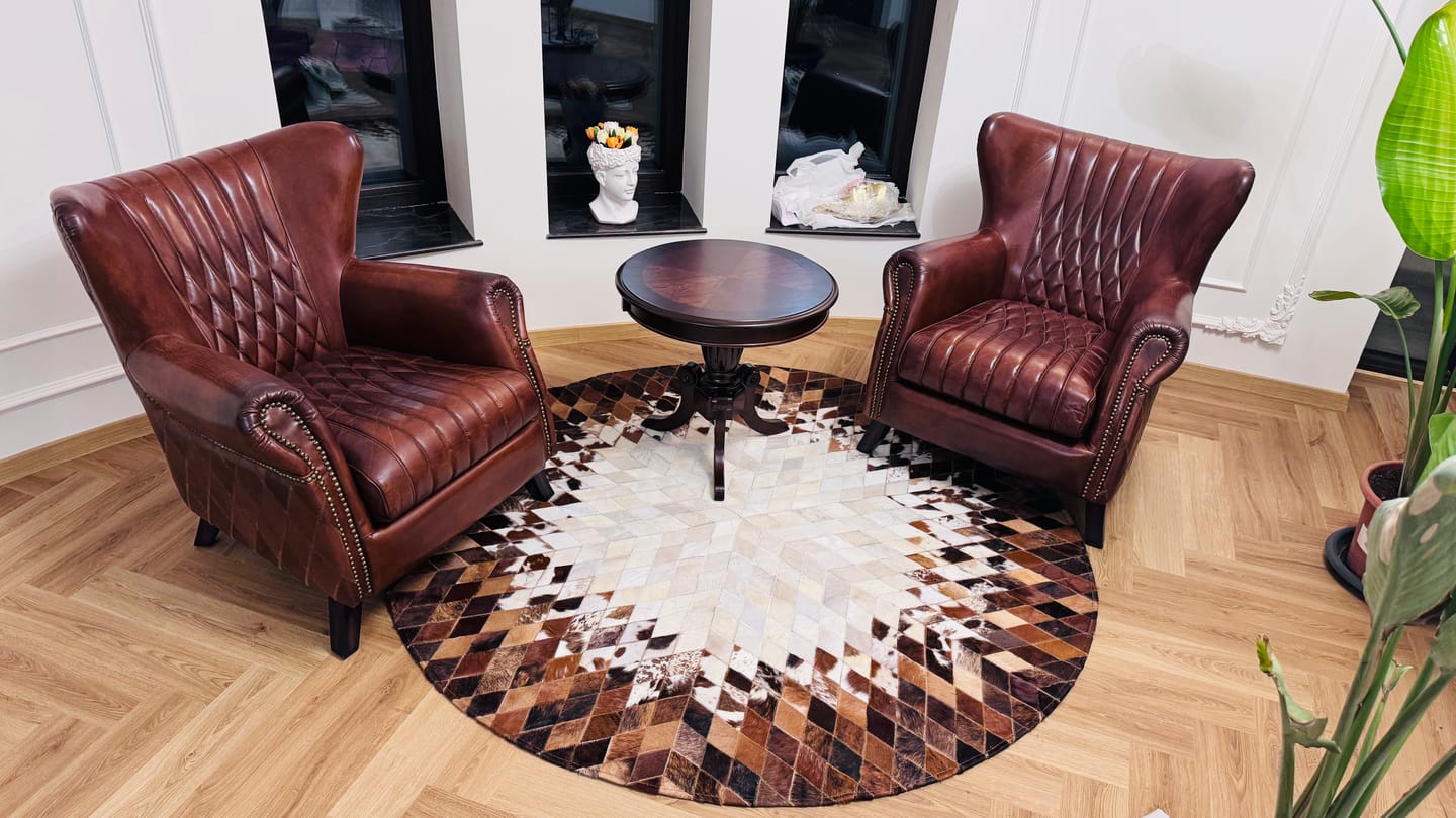 Customer photo review of Masuta de cafea vintage NEVADA D, nuc inchis, 60x55 cm
