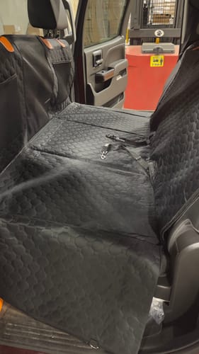 Customer photo review of Hard Bottom Seat Cover